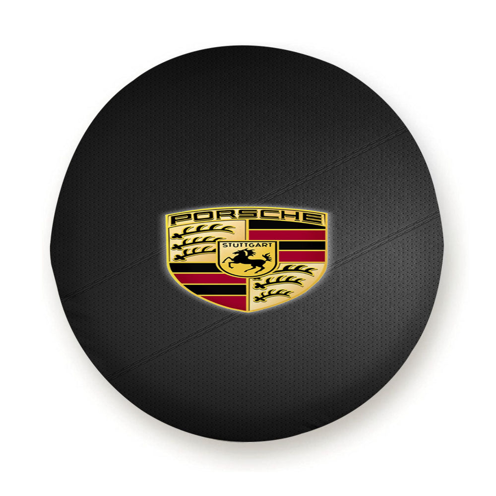 Porsche Logo Leather Tire Cover