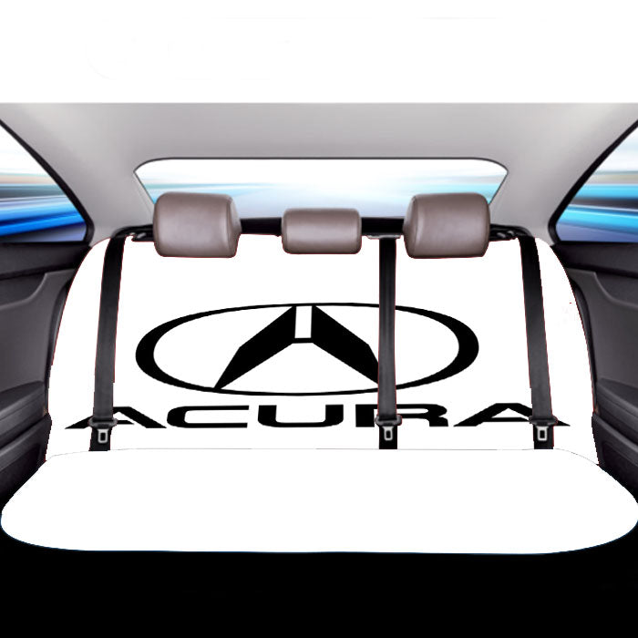 Acura Logo White  Car Back Rear Seat Covers