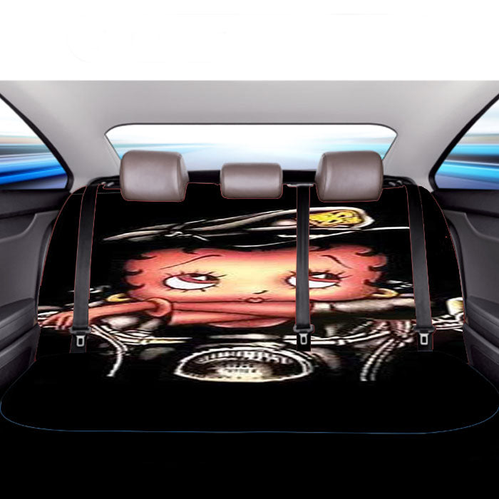 Betty Boop Biker  Car Back Rear Seat Covers
