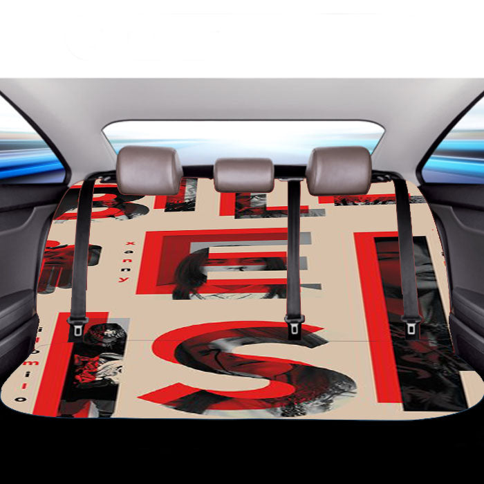 Billie Eilish Pattern  Car Back Rear Seat Covers
