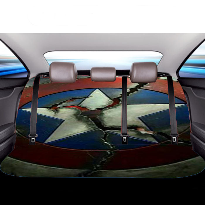 Captain America Shield  Car Back Rear Seat Covers