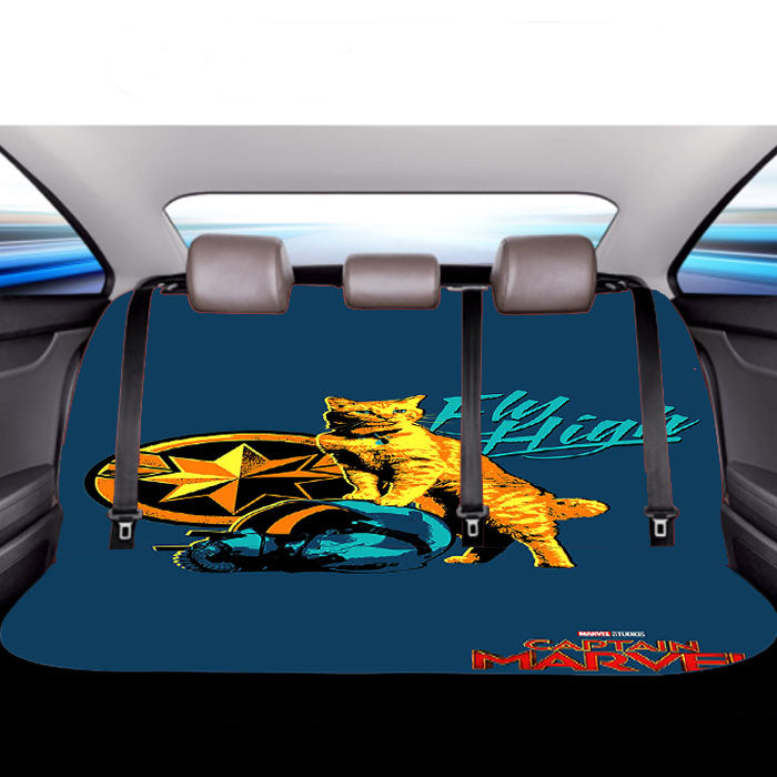Chewie Captain Marvel Goose Poster  Car Back Rear Seat Covers