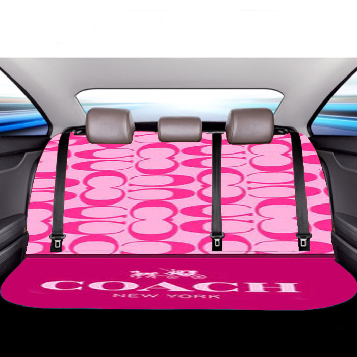 Coach New York Pink Pattern  Car Back Rear Seat Covers