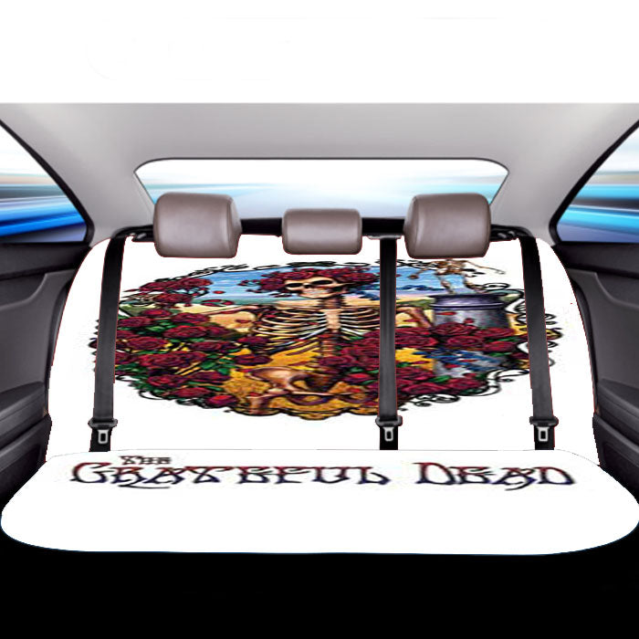 Grateful Dead Elaborate Frame Skeleton  Car Back Rear Seat Covers