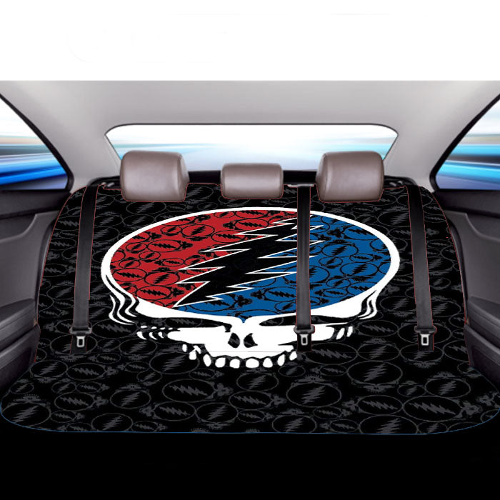 Grateful Dead Face  Car Back Rear Seat Covers