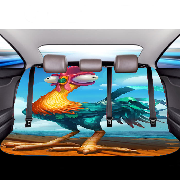 Hei Hei Chicken Moana Art  Car Back Rear Seat Covers