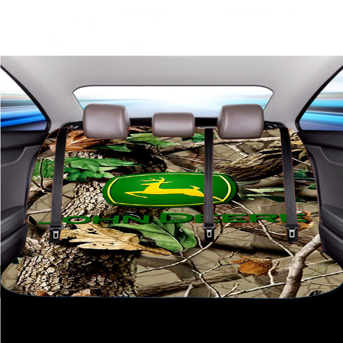 John Deere Camo Logo  Car Back Rear Seat Covers