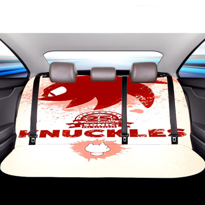 Knuckles Red Sonic  Car Back Rear Seat Covers