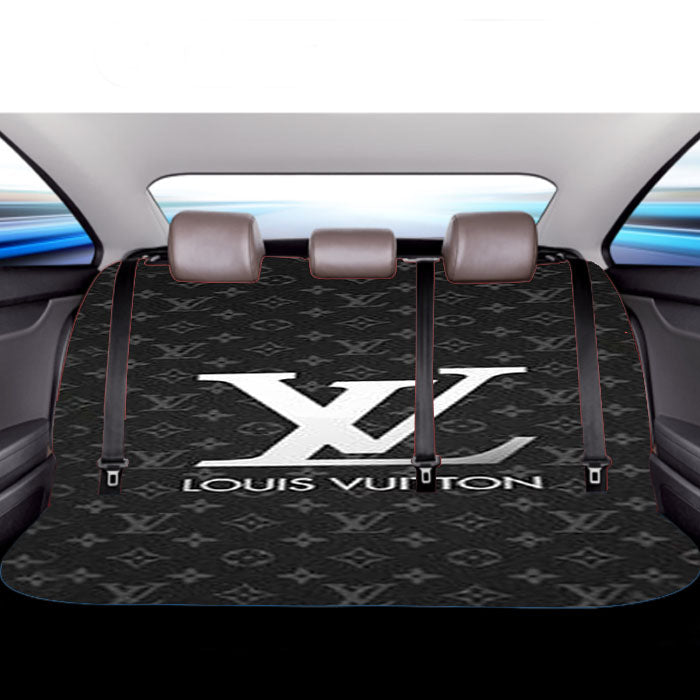 Louis Vuitton Grey Logo  Car Back Rear Seat Covers