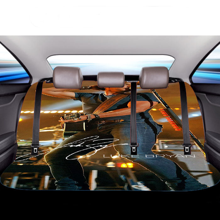 Luke Bryan In Super Skinny Jeans Signature  Car Back Rear Seat Covers