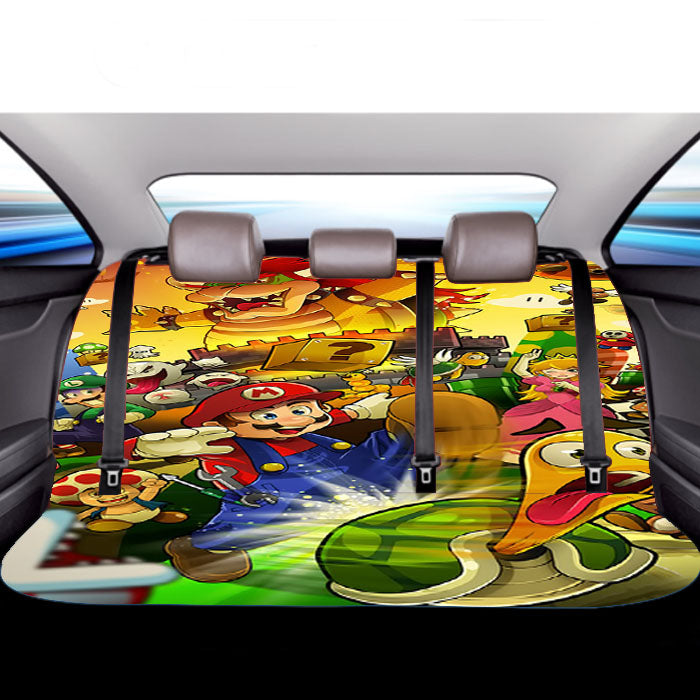 Mario Bros  Car Back Rear Seat Covers