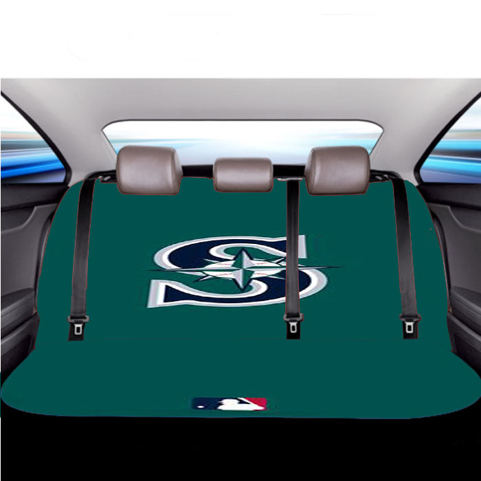 Mlb Seattle Mariners Green  Car Back Rear Seat Covers