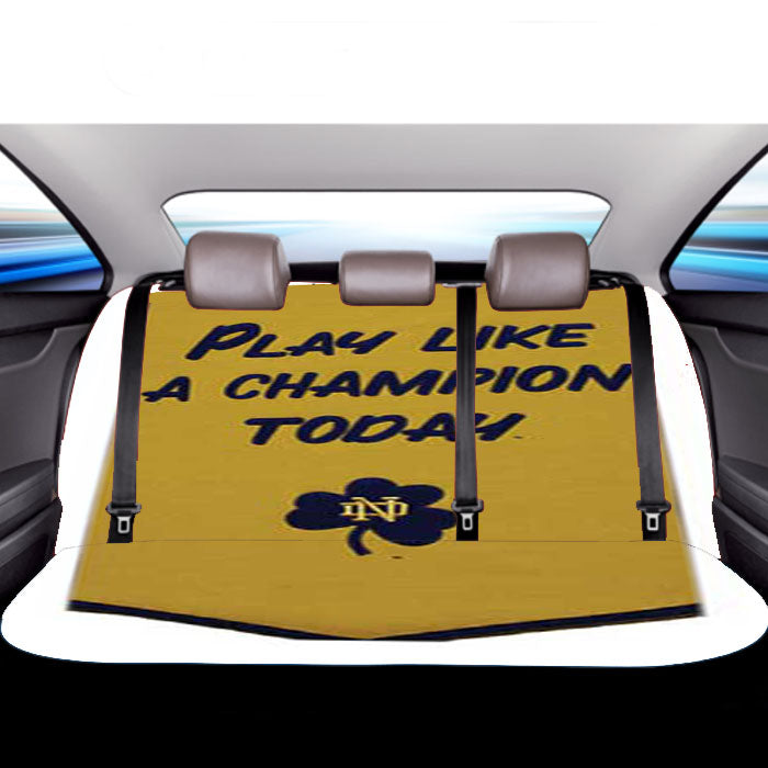 Notre Dame Championship Banner  Car Back Rear Seat Covers
