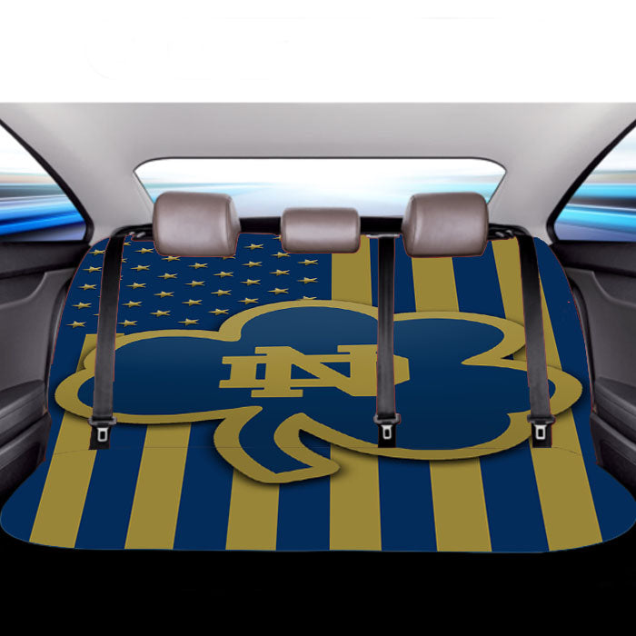 Notre Dame Fighting Irish Logo Flag  Car Back Rear Seat Covers