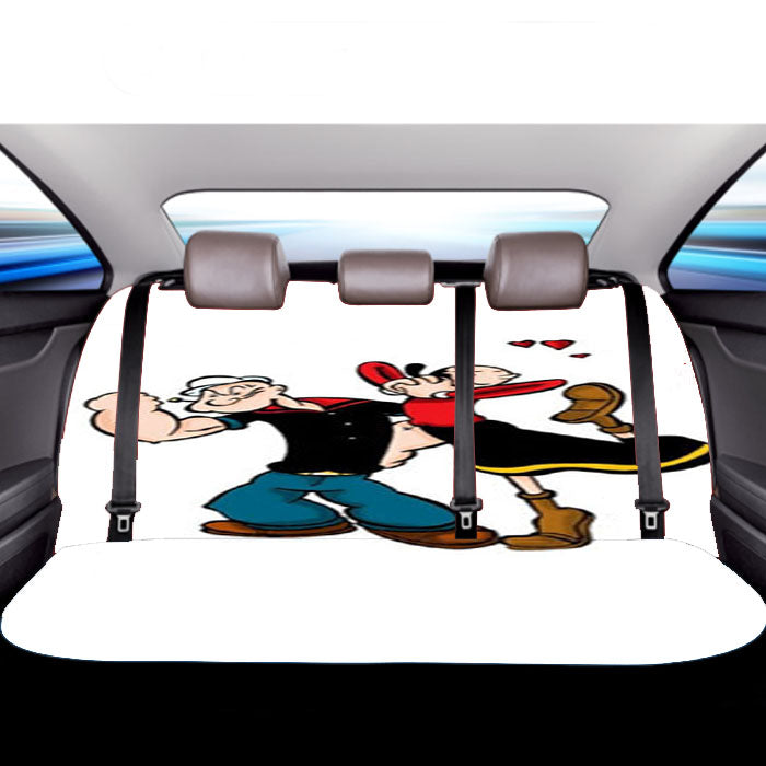 Popeye And Olive  Car Back Rear Seat Covers
