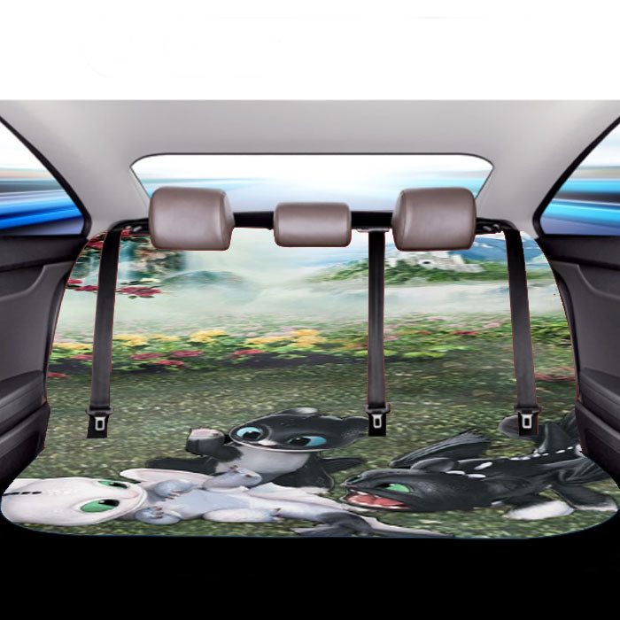 Toothless Babies In The Garden  Car Back Rear Seat Covers