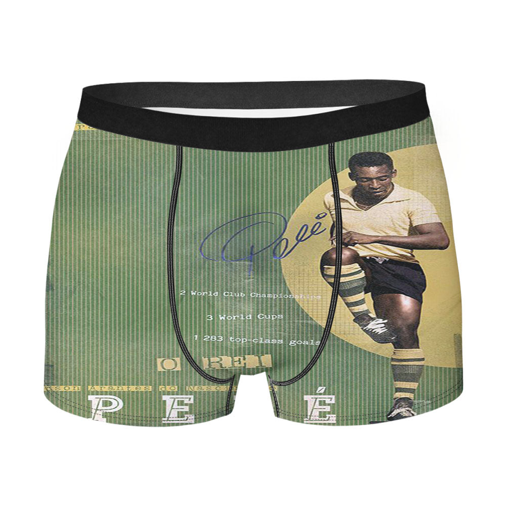 10 Pele Brazil Legend Football Men'S Boxer Briefs