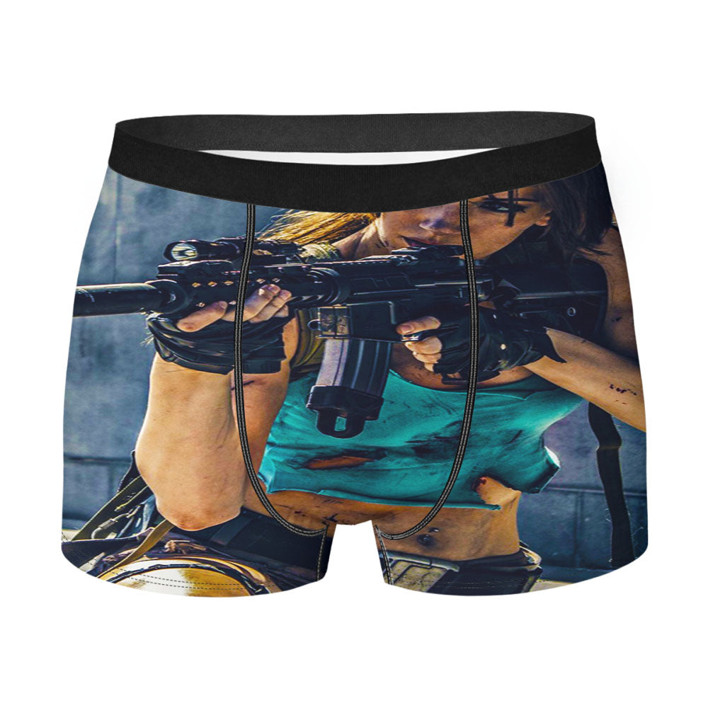Lara Croft Tomb Raider Gun Men'S Boxer Briefs