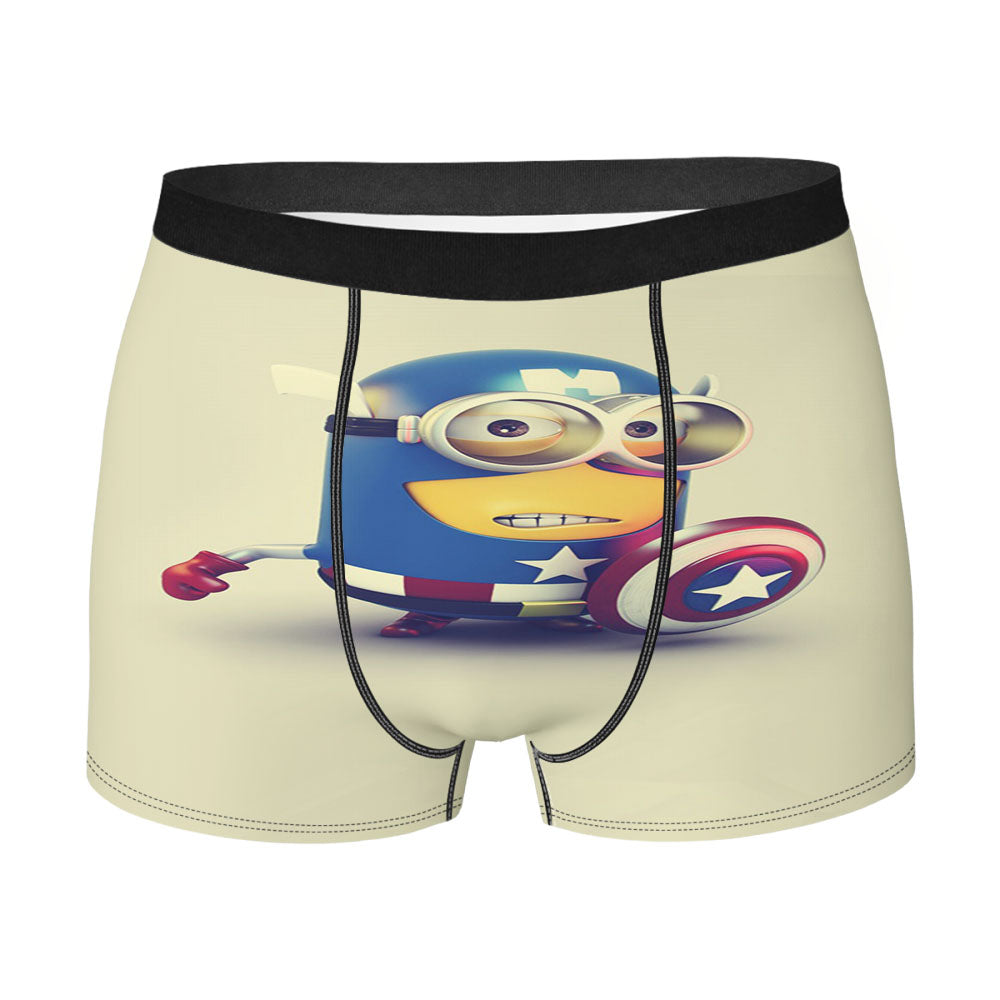 Minion Captain America 3D Men'S Boxer Briefs