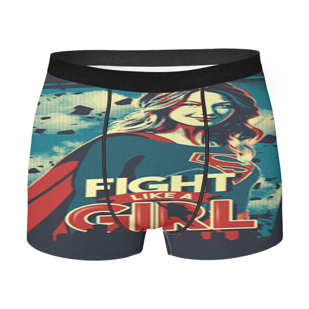 Supergirl Fight Like A Girl Men'S Boxer Briefs