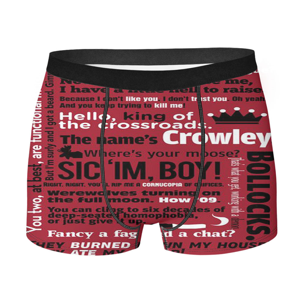 Supernatural Crowley Quotes Men'S Boxer Briefs
