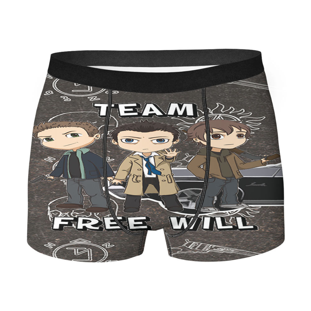 Supernatural Team Free Will Men'S Boxer Briefs