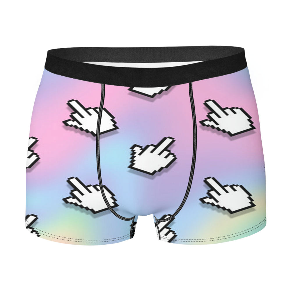 8-Bit Middle Finger Men'S Boxer Briefs