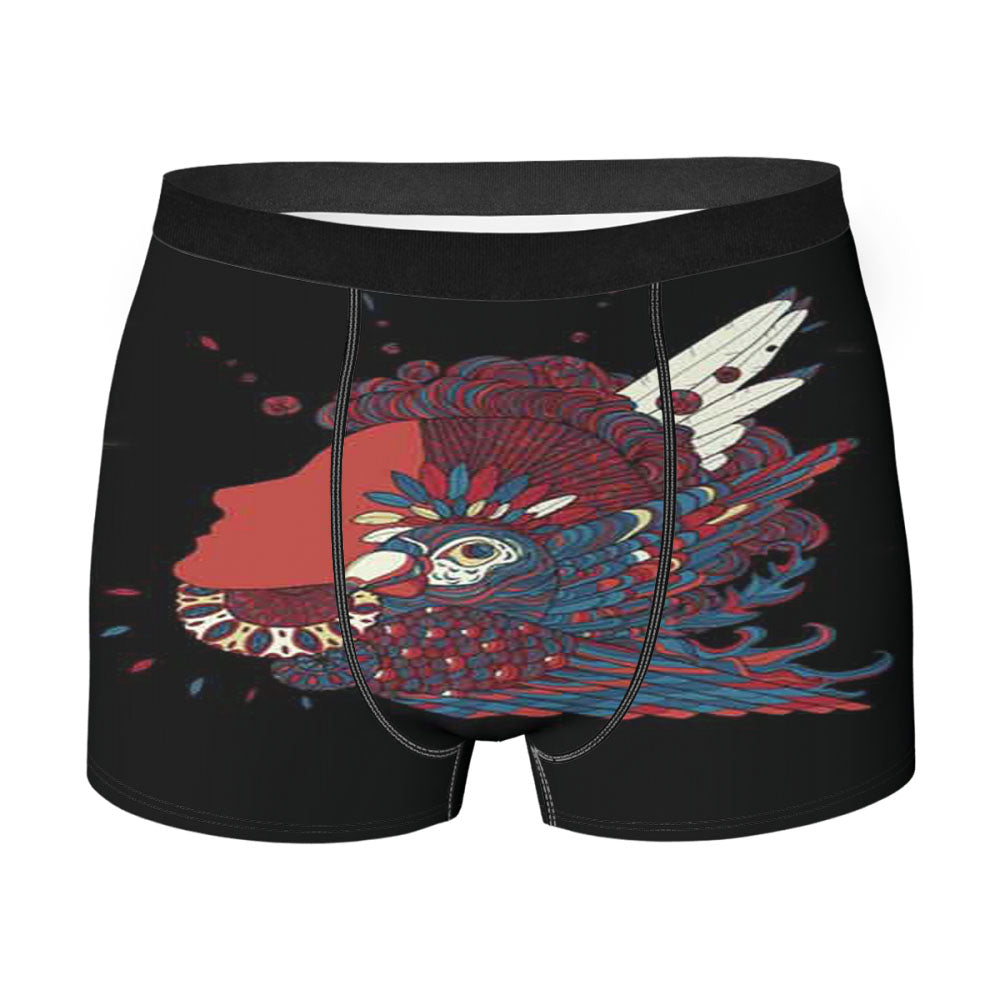 A Girl With Feathers In Her Hair Men'S Boxer Briefs
