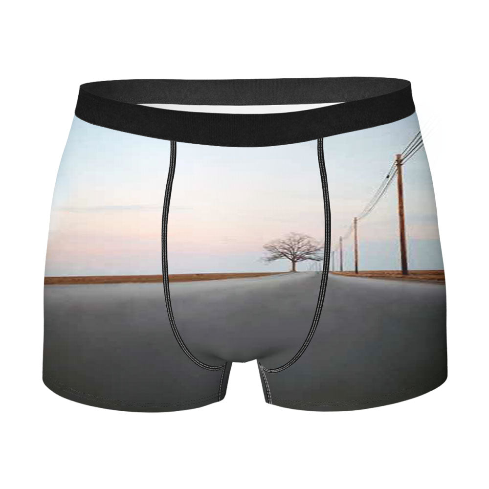 A Lonely Tree On A Long Road Men'S Boxer Briefs