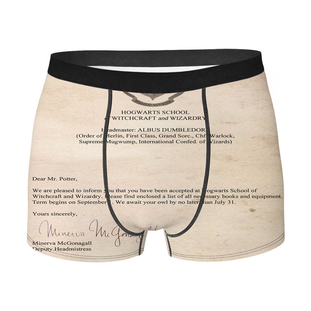 Acceptance Letter Harry Potter Men'S Boxer Briefs