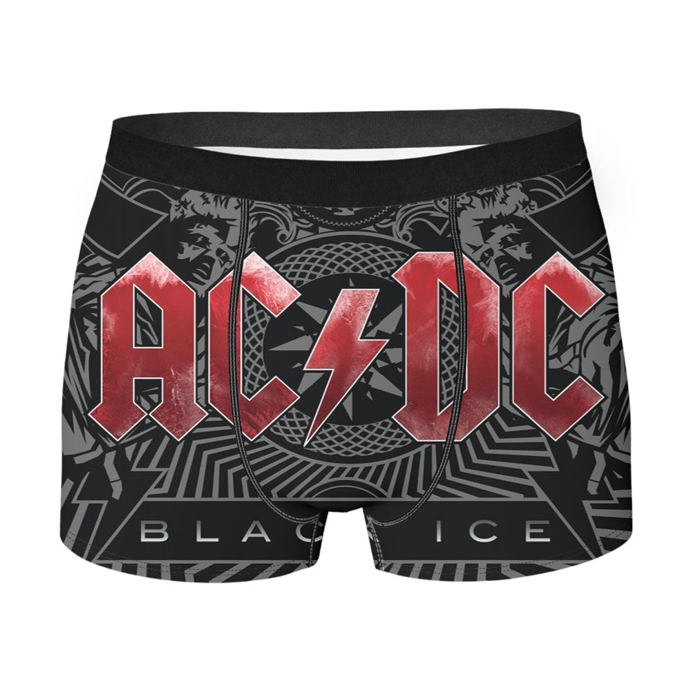 Acdc Black Ice Men'S Boxer Briefs