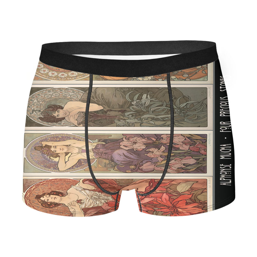 Alphonse Mucha Feminine College Men'S Boxer Briefs