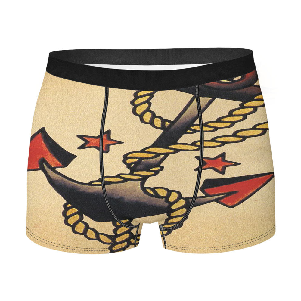 Anchor Tattoo Style Sailor Pirate Men'S Boxer Briefs