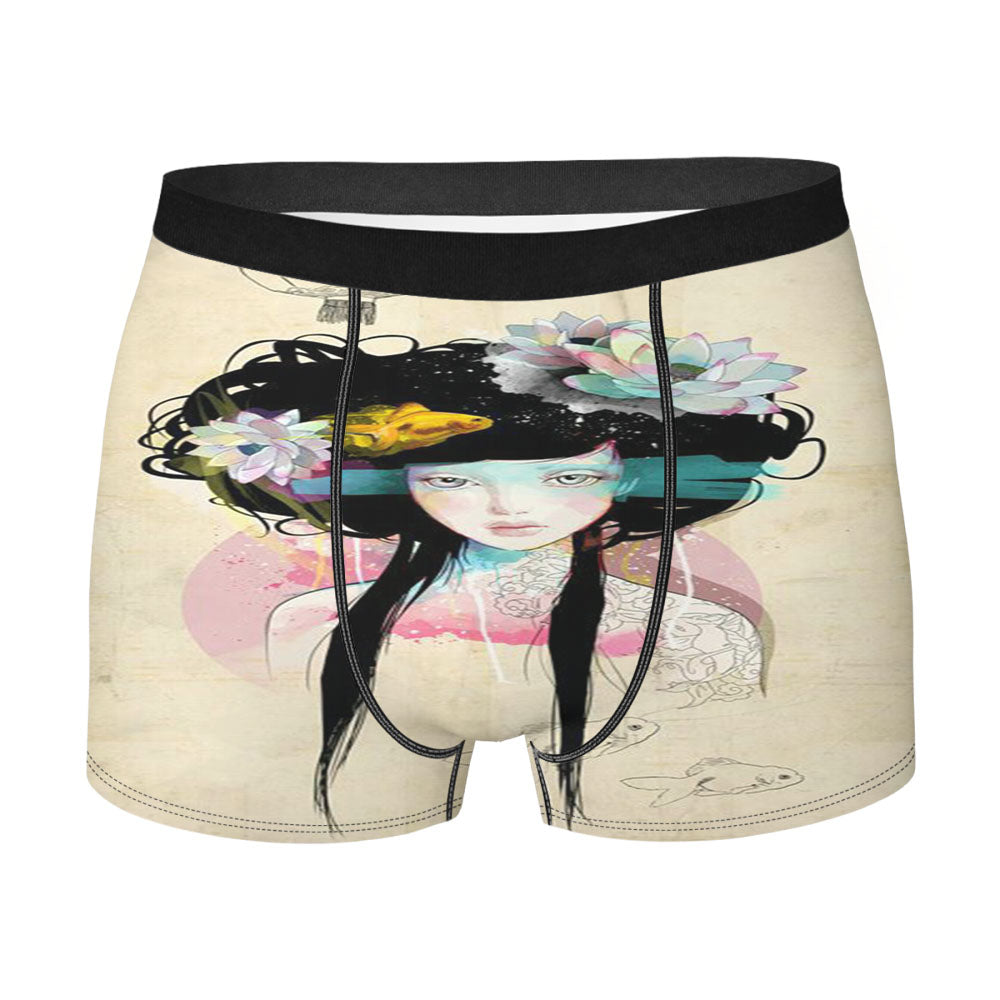 Art Coustic Fish And Woman Men'S Boxer Briefs