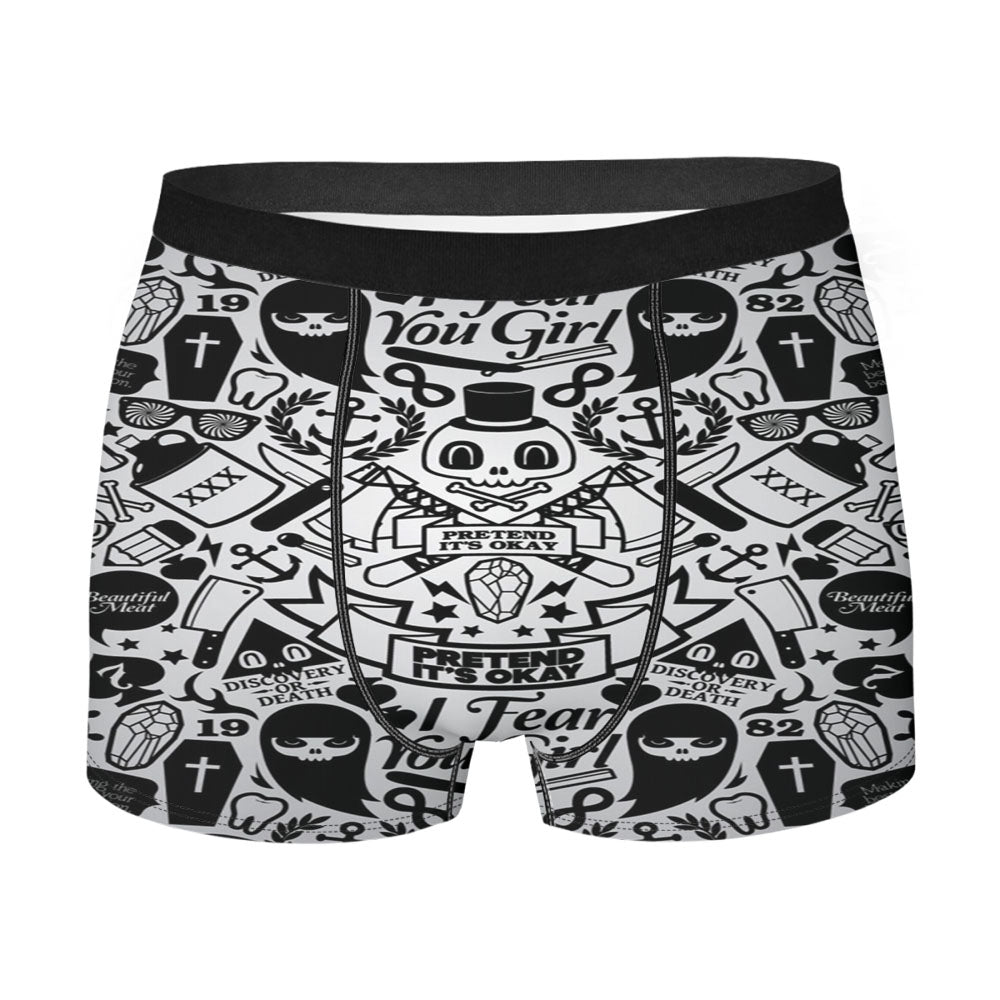 Art Hipster Collage Men'S Boxer Briefs