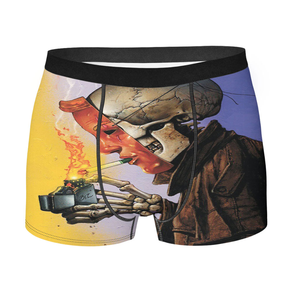 Art Smoke Skull Men'S Boxer Briefs