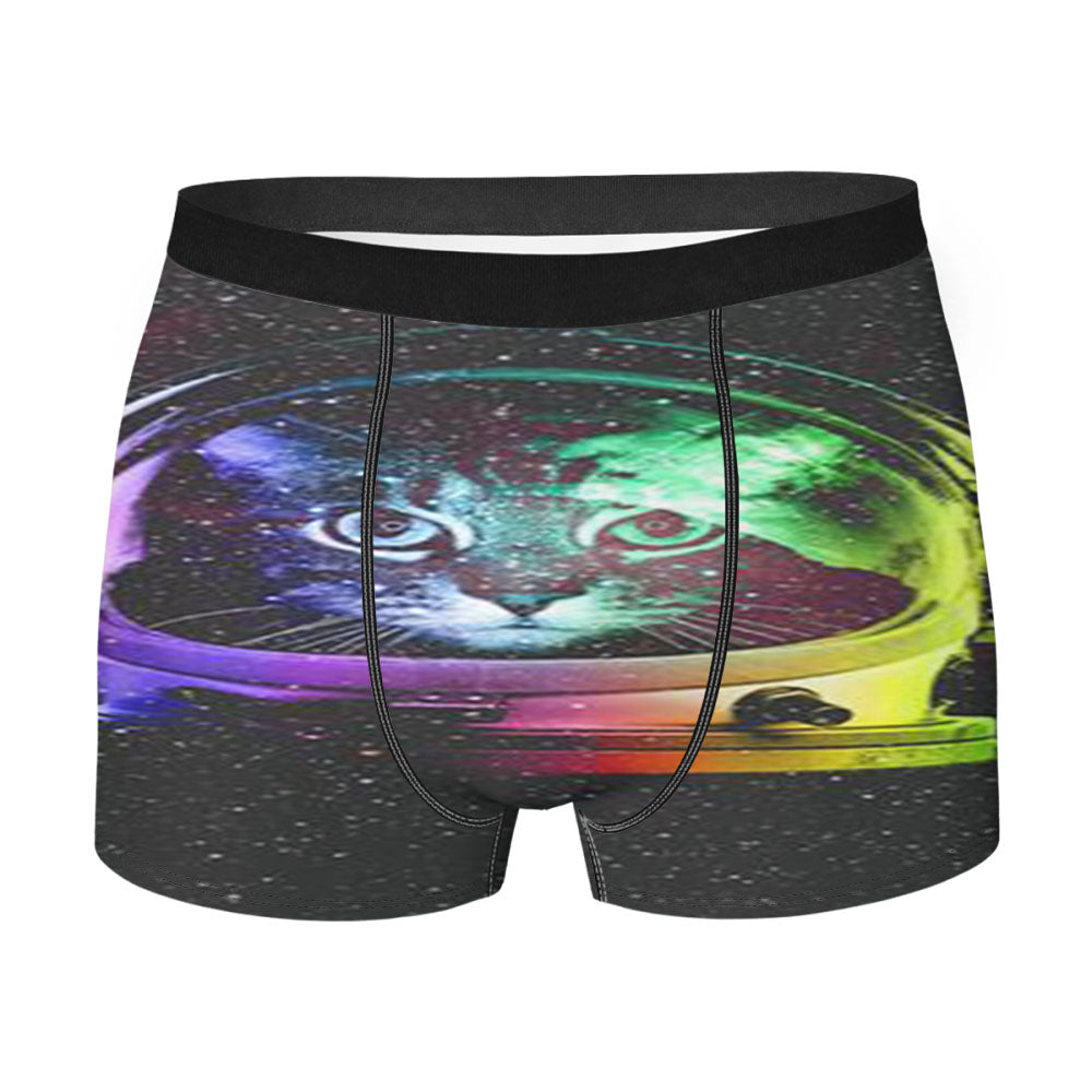 Astro Cat Galaxy Nebula Men'S Boxer Briefs