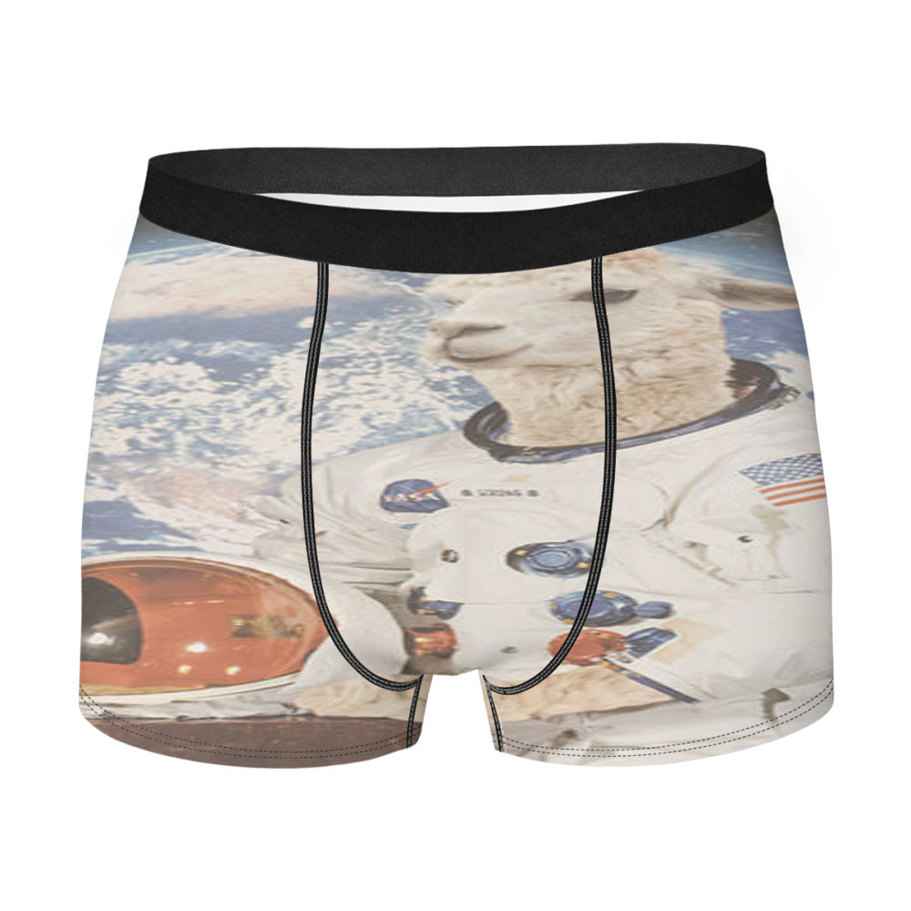 Astronaut Llama Space Men'S Boxer Briefs