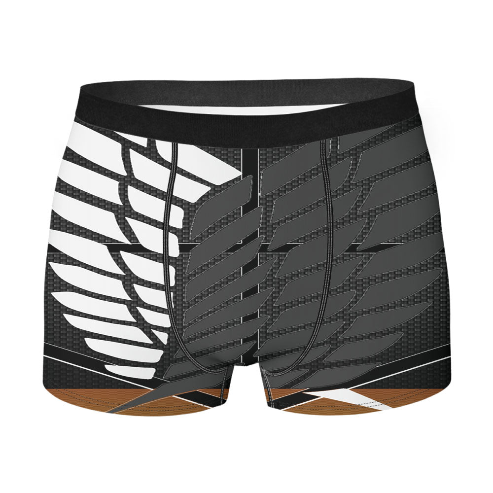 Attack On Titan Logo Carbon Custom Men'S Boxer Briefs