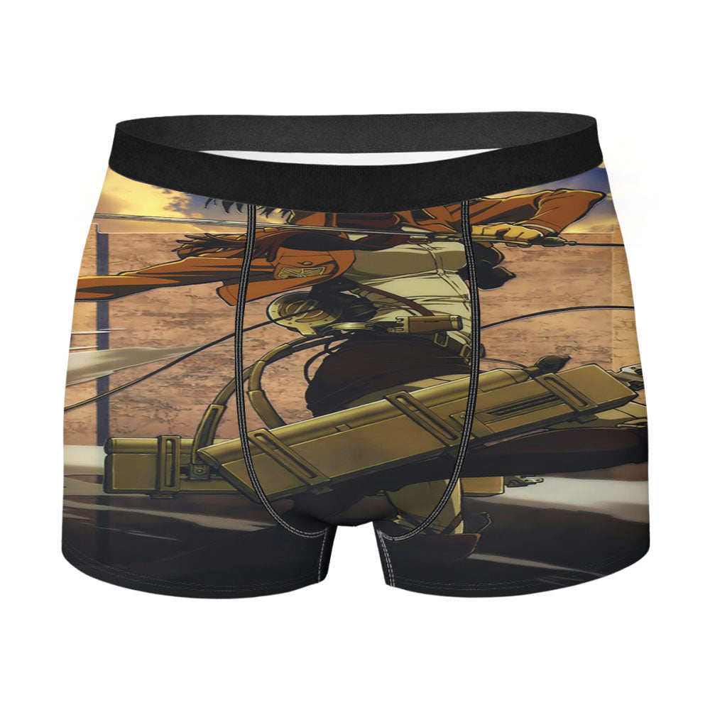 Attack On Titan Mikasa Pose Men'S Boxer Briefs