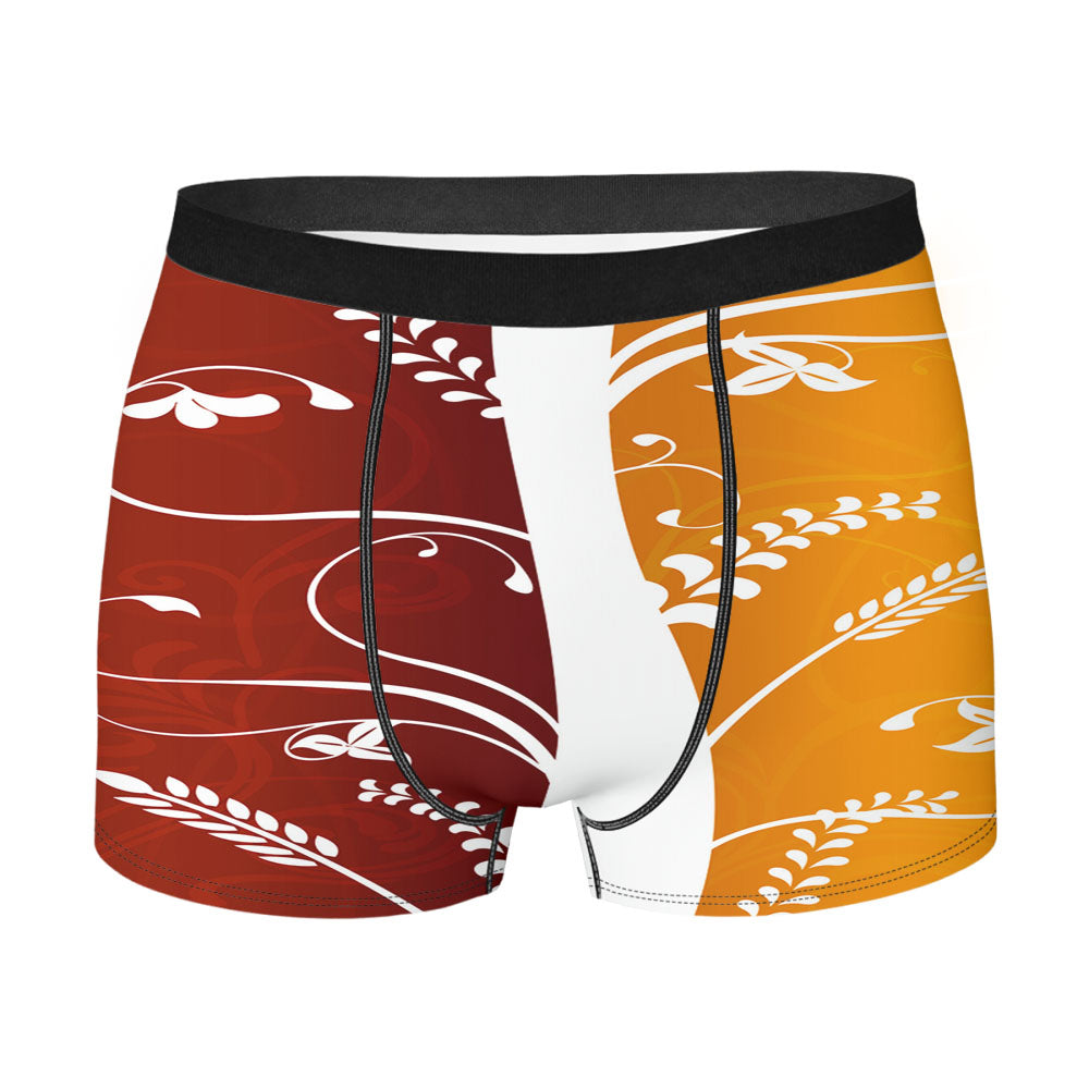 Autumn Plants Portrait Vector Men'S Boxer Briefs