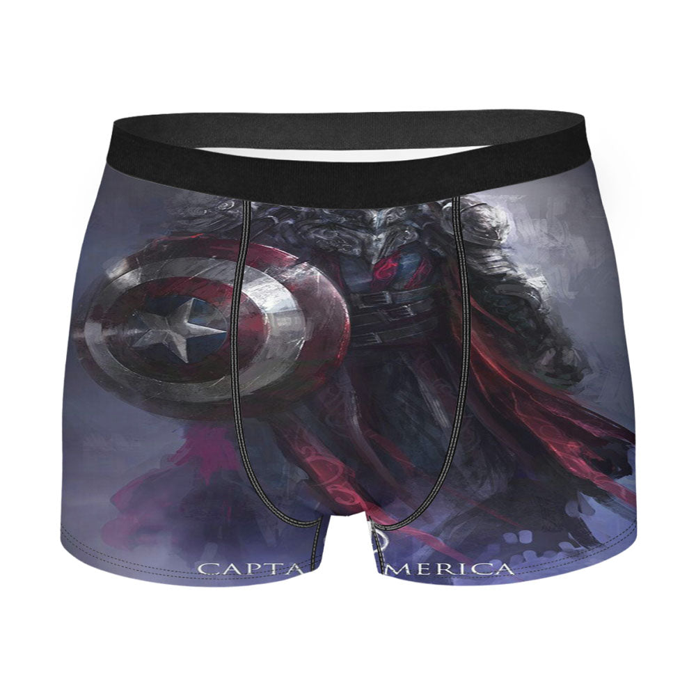 Avengers Captain America Mural Men'S Boxer Briefs