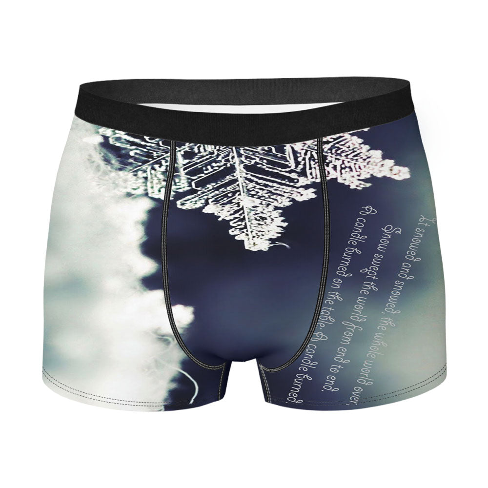 Baby It'S Cold Outside Snowflake Quotes 2 Men'S Boxer Briefs