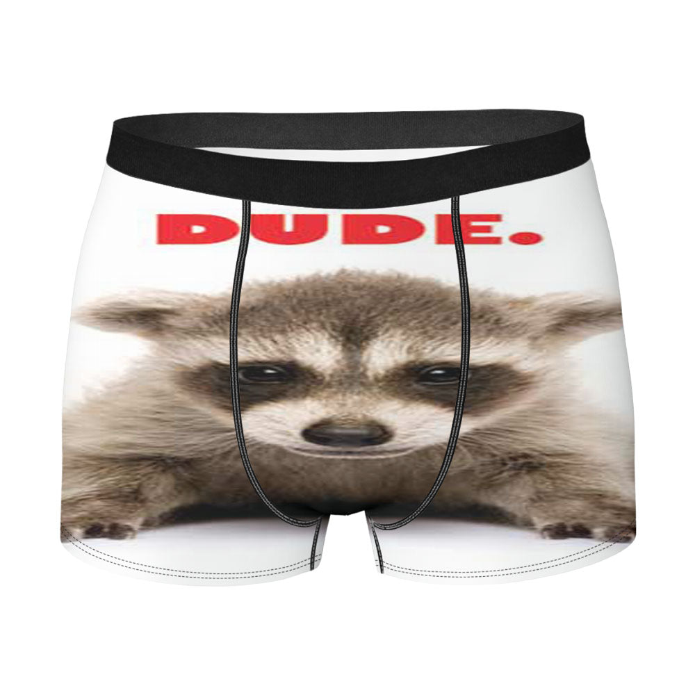 Baby Raccoon Wht Bkg Dude Men'S Boxer Briefs