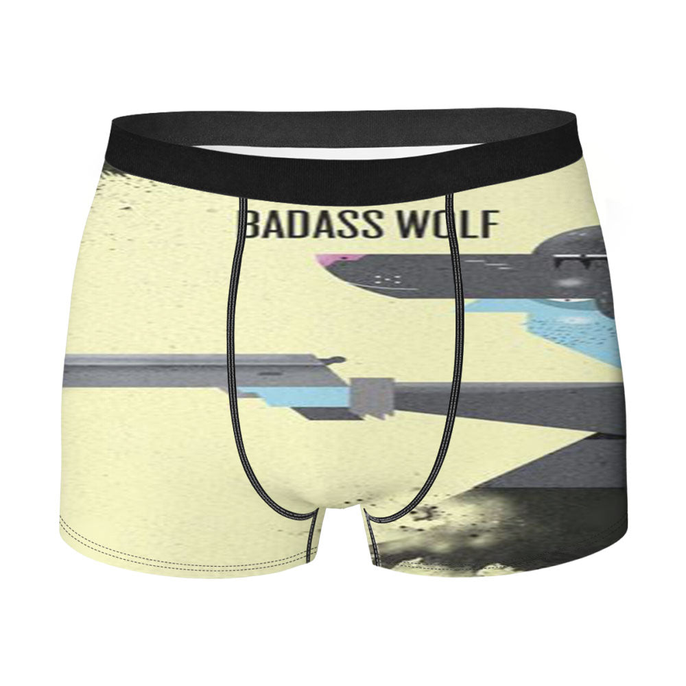 Badass Wolf Men'S Boxer Briefs
