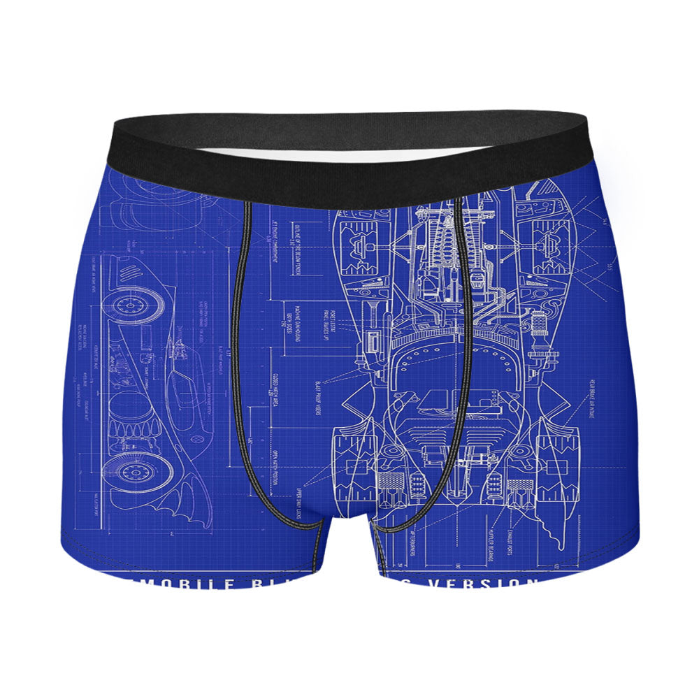 Batmobile Blueprints Men'S Boxer Briefs