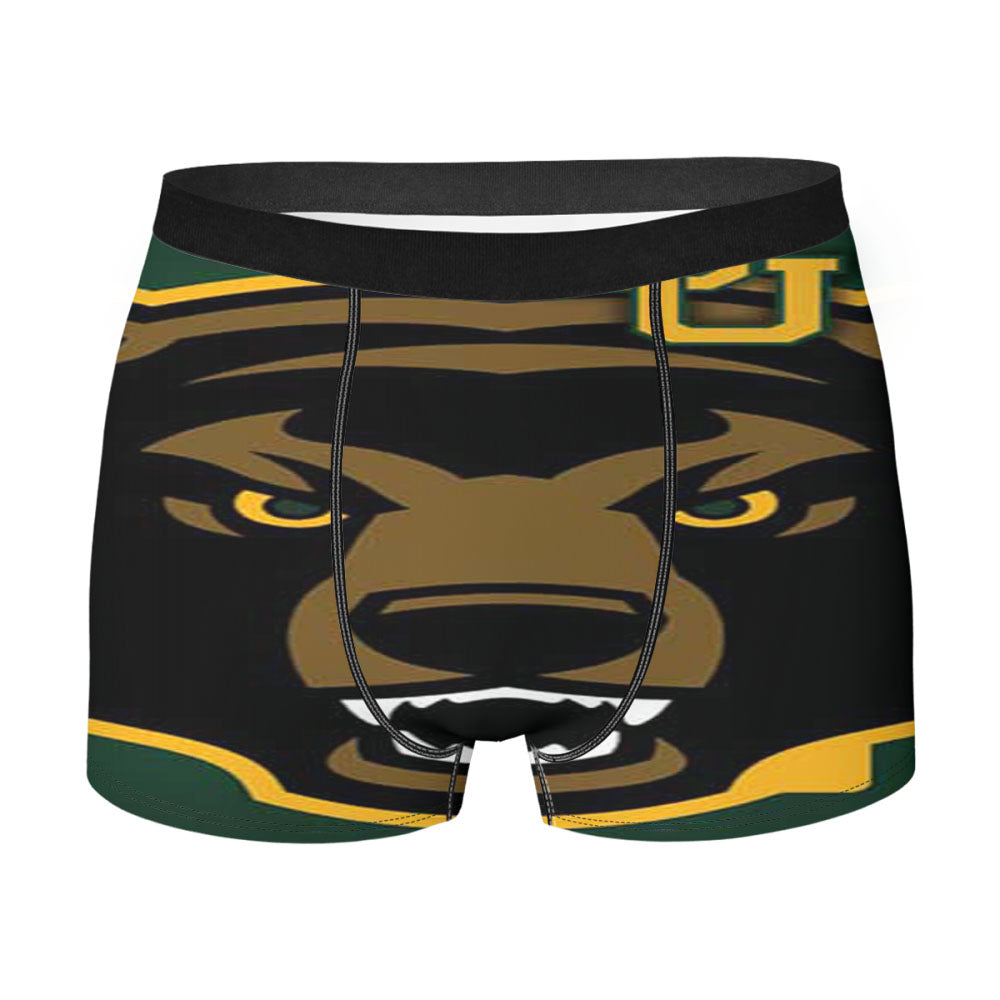Baylor Bears Head On Green Men'S Boxer Briefs