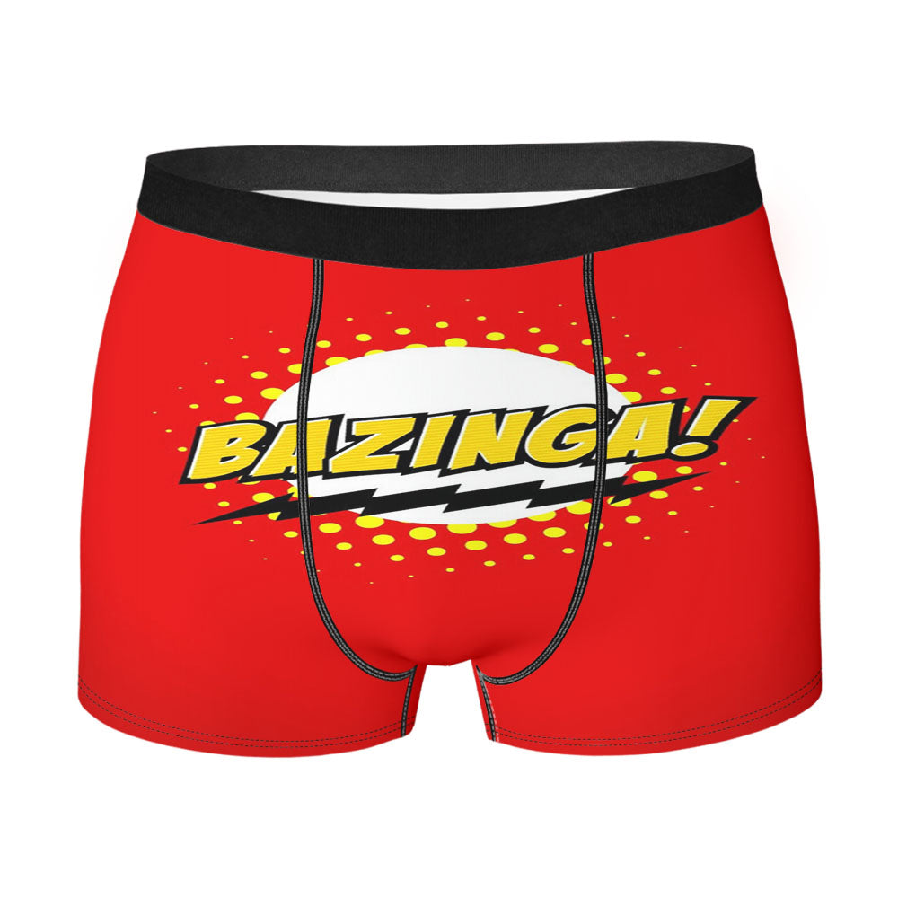 Bazinga Logo Sheldon Cooper Men'S Boxer Briefs