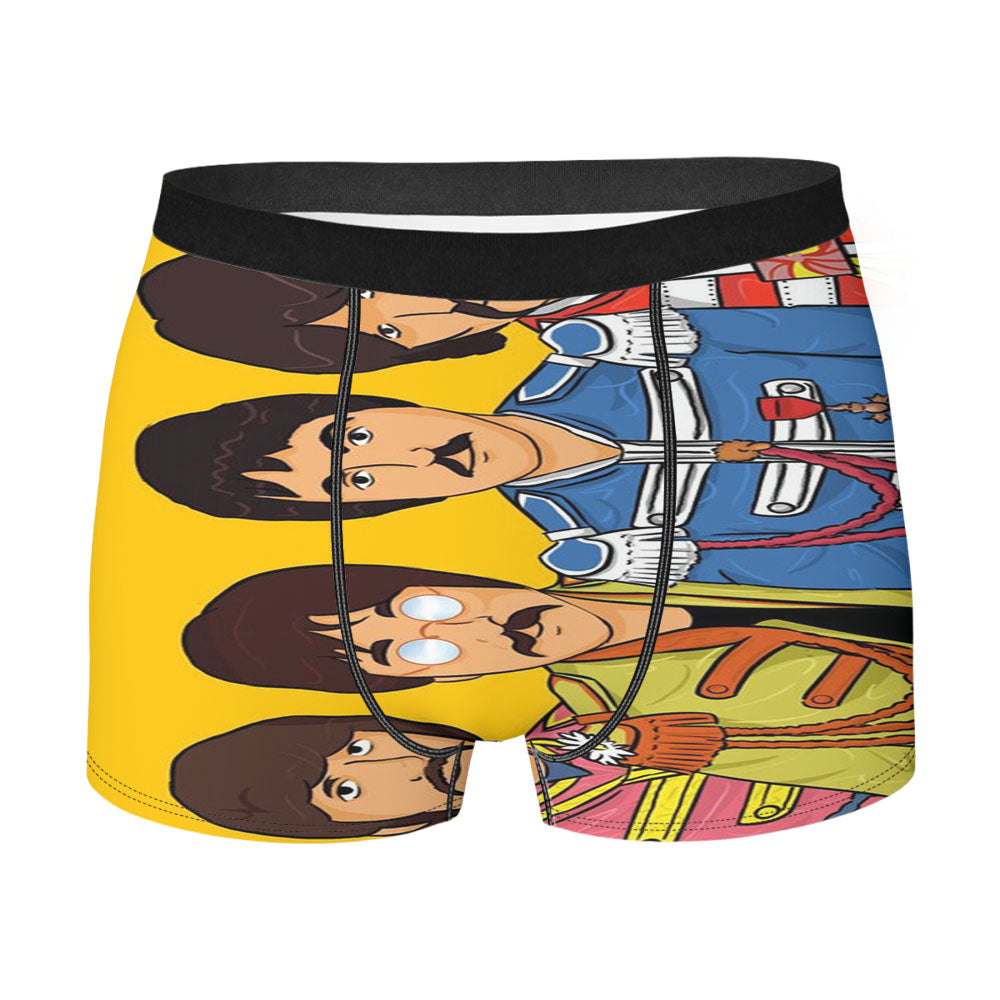 Beatles Sgt Pepper Cartoon Men'S Boxer Briefs