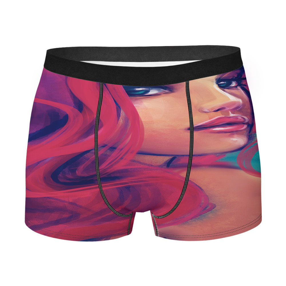 Beauty Hair Ariel Little Mermaid Men'S Boxer Briefs